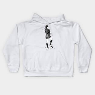 Female Soccer Player Kids Hoodie